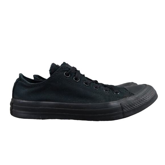 Converse Shoes Womens 7 Sneakers Chuck Taylor All Star Black Canvas Low Lace Up - Picture 1 of 16